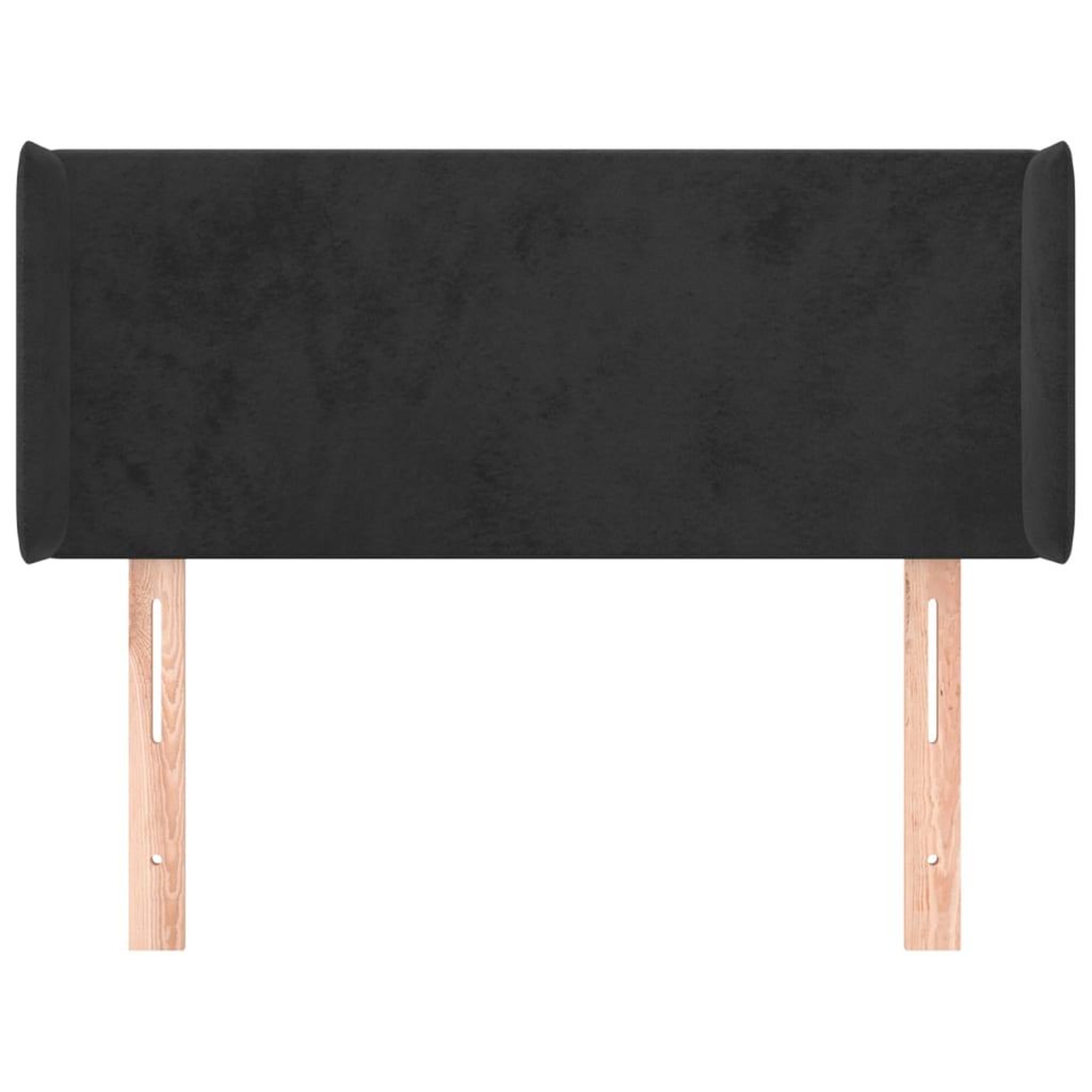 Voir la diapositive 3 : VIDAXL Tete de lit avec oreilles Noir 93x16x78/88 cm Velours