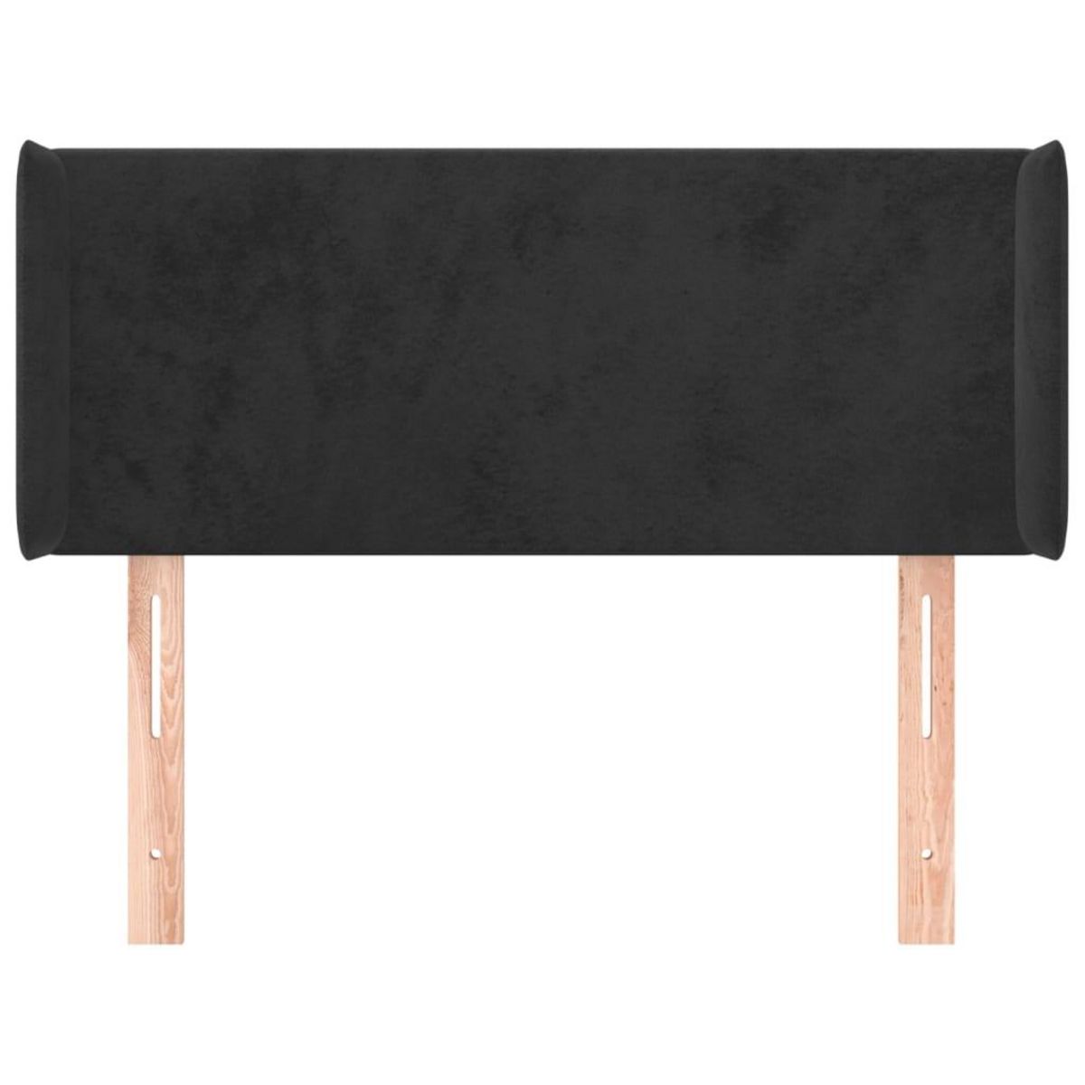 VIDAXL Tete de lit avec oreilles Noir 93x16x78/88 cm Velours