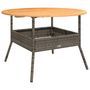 Voir la diapositive 2 : VIDAXL Table de jardin et dessus en bois d'acacia gris resine tressee