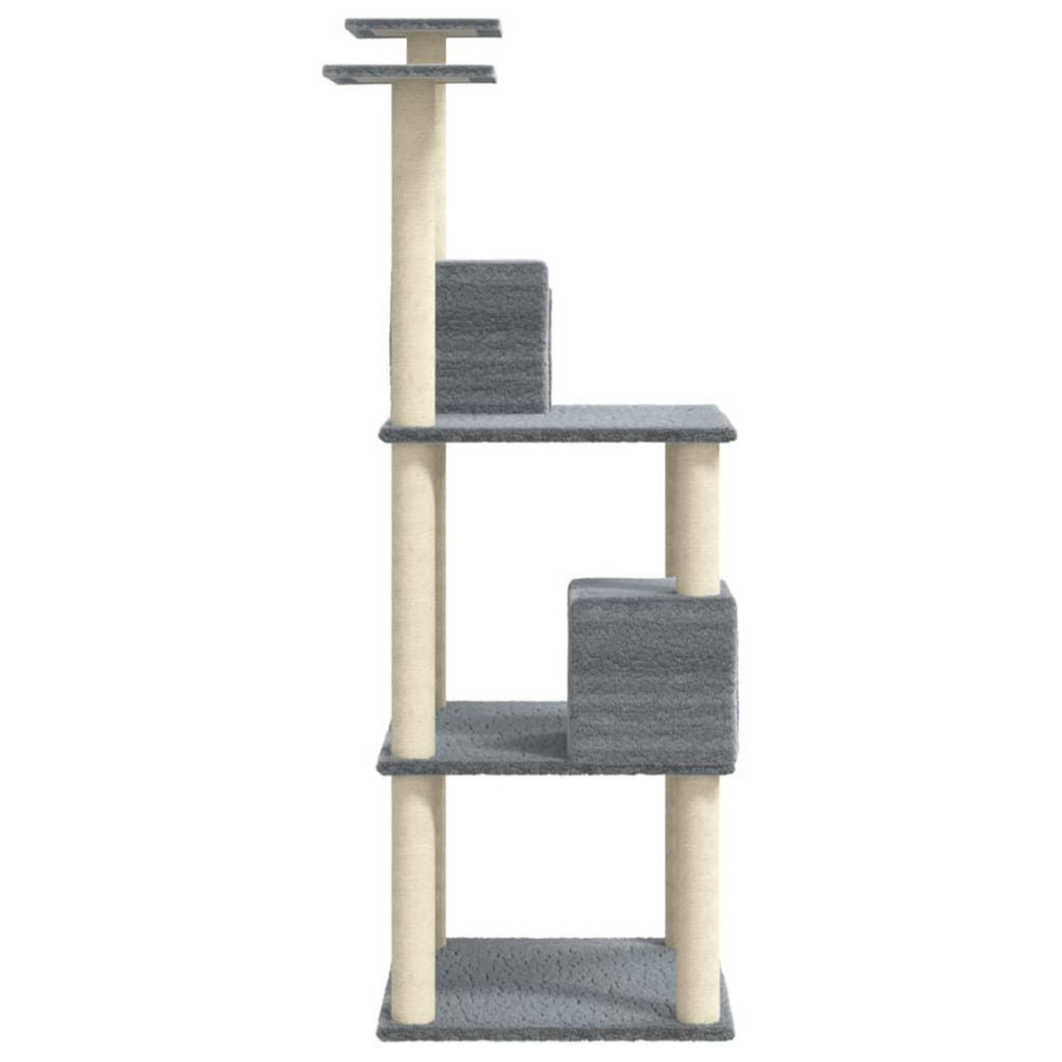VIDAXL Arbre a chat avec griffoirs en sisal Gris clair 141 cm
