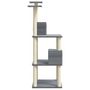 Voir la diapositive 5 : VIDAXL Arbre a chat avec griffoirs en sisal Gris clair 141 cm