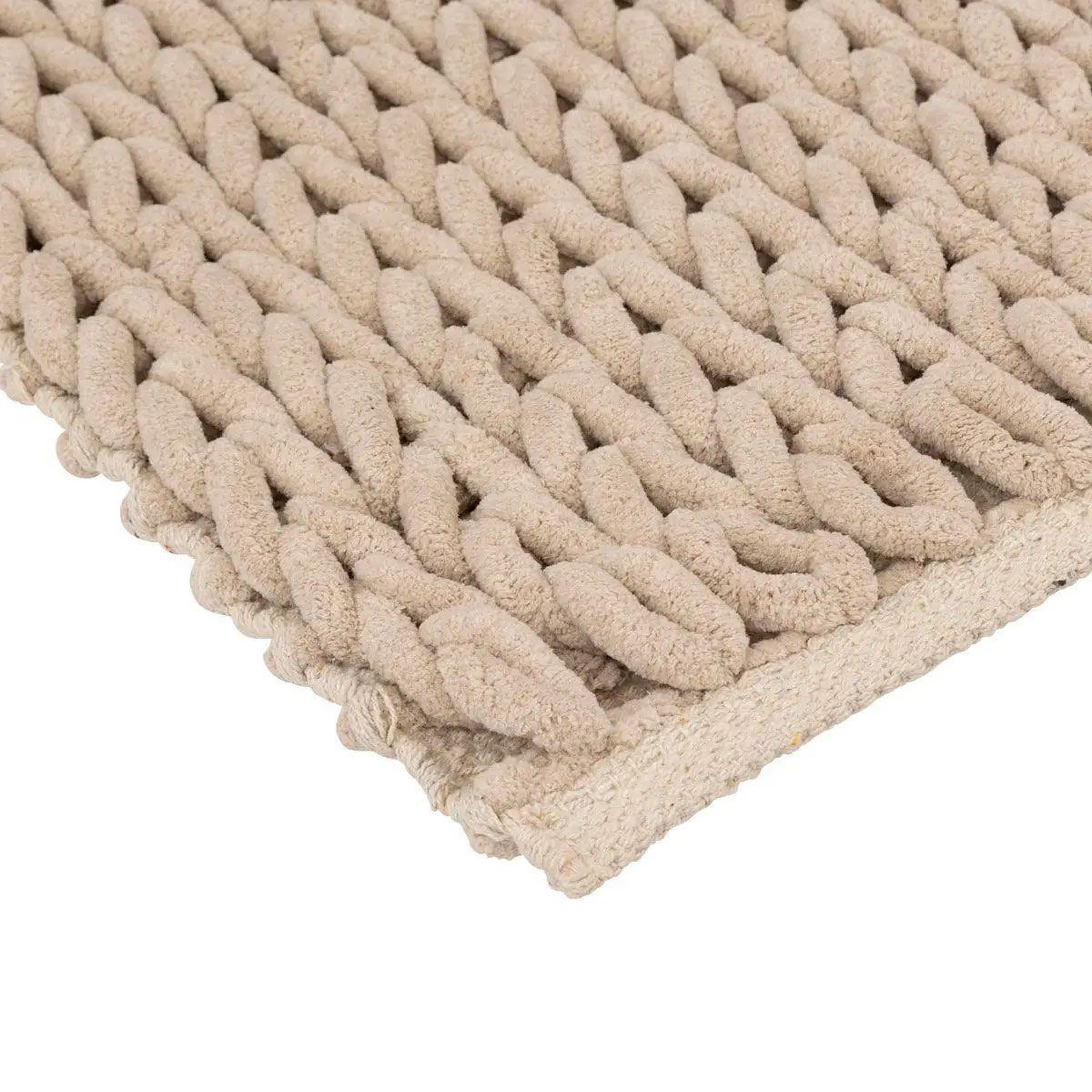 Voir la diapositive 2 : FIVE Tapis salle de bain  tissé épais  50x75cm naturel