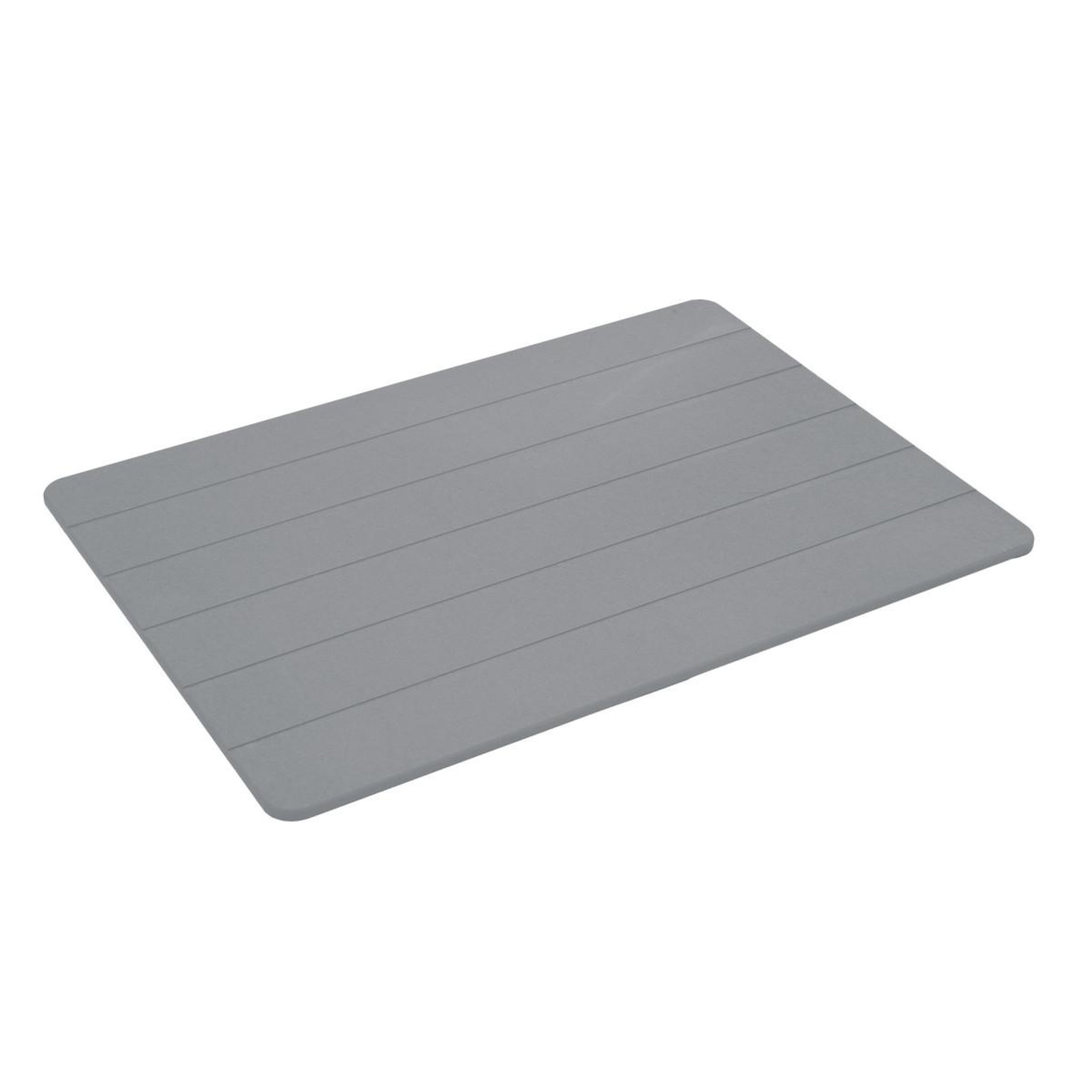 Voir la diapositive 2 : Douceur d'Intérieur Tapis de bain en diatomite  baline  50x70cm gris