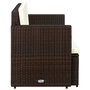 Voir la diapositive 3 : VIDAXL Canape de jardin a 2 places avec coussins Marron Resine tressee