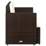 Voir la diapositive 3 : VIDAXL Canape de jardin a 2 places avec coussins Marron Resine tressee