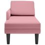 Voir la diapositive 4 : VIDAXL Fauteuil long avec coussin et accoudoir droit rose velours