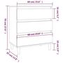 Voir la diapositive 6 : VIDAXL Buffet Blanc 60x35x70 cm Bois d'ingenierie