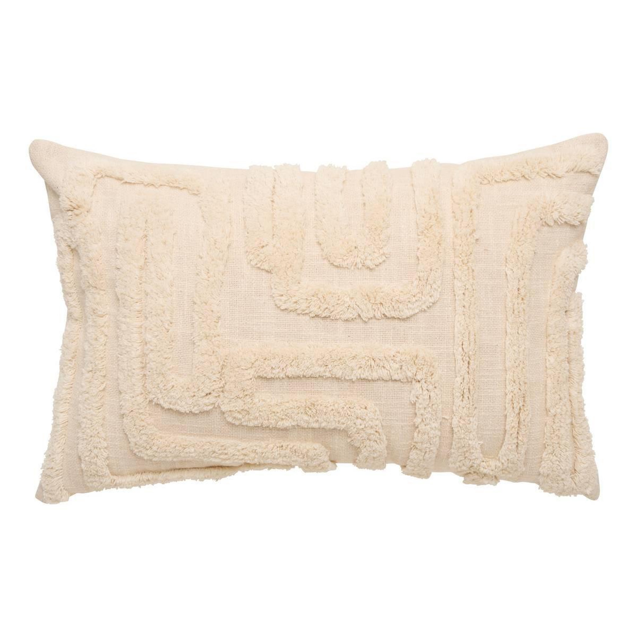 ATMOSPHERA Coussin déco tufté  hawki  38x58cm naturel