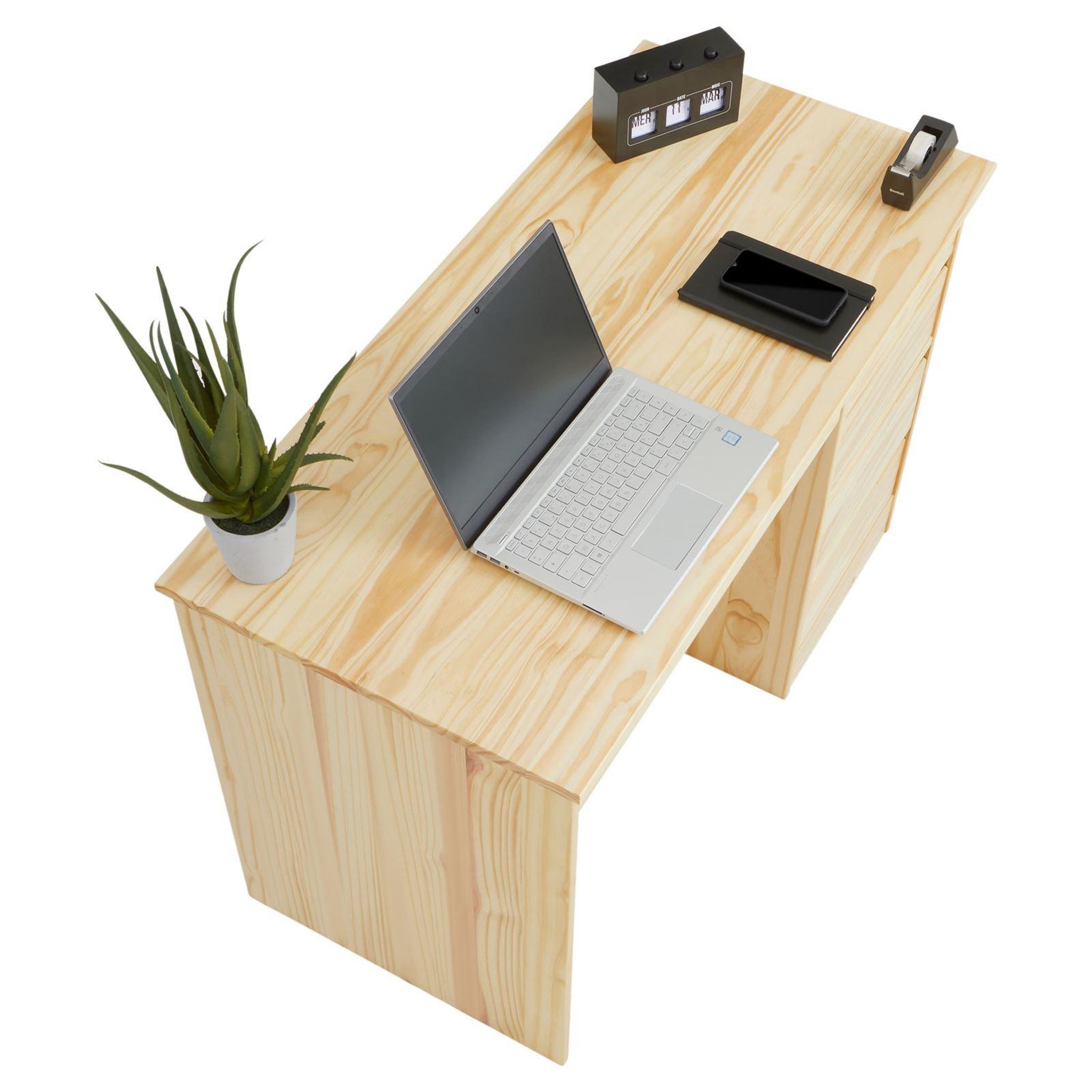 Voir la diapositive 4 : IDIMEX Bureau en pin massif HUGO