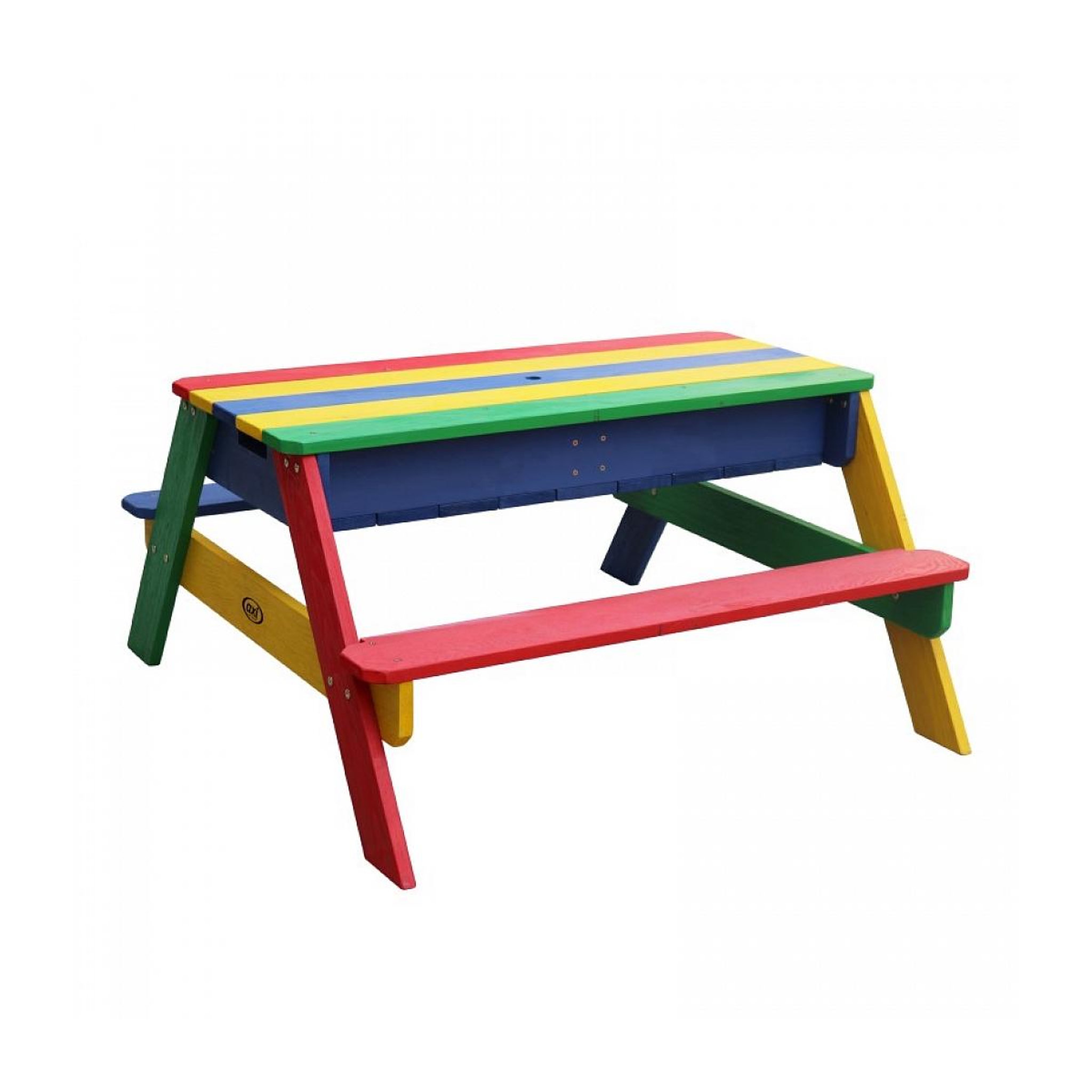 Voir la diapositive 2 : Axi House AXI Table sable et eau NICK Arc en ciel avec parasol Arc en ciel 90x80x56cm