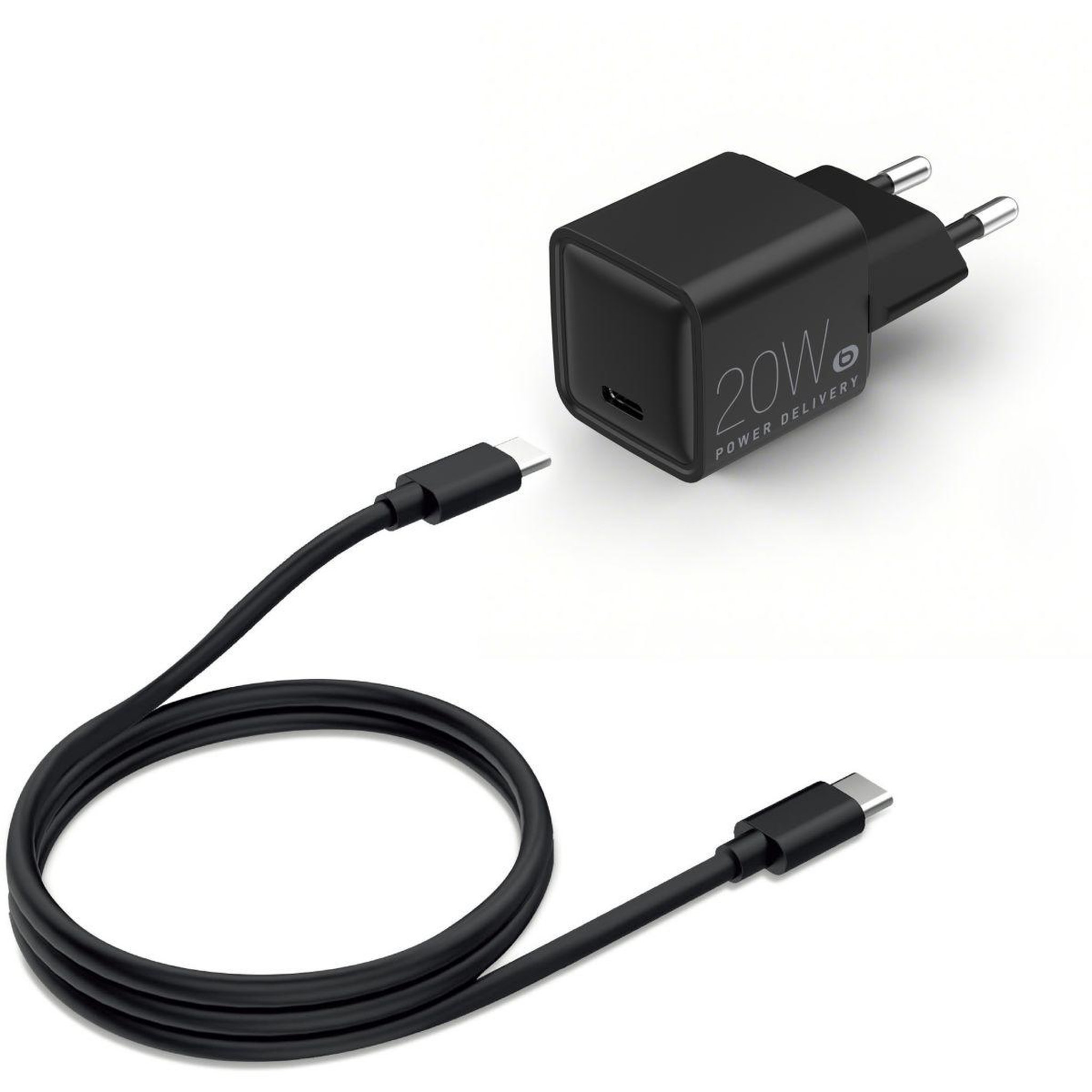 ESSENTIEL B Chargeur + câble 20w charge rapide usb-c + câble usb-c 1m