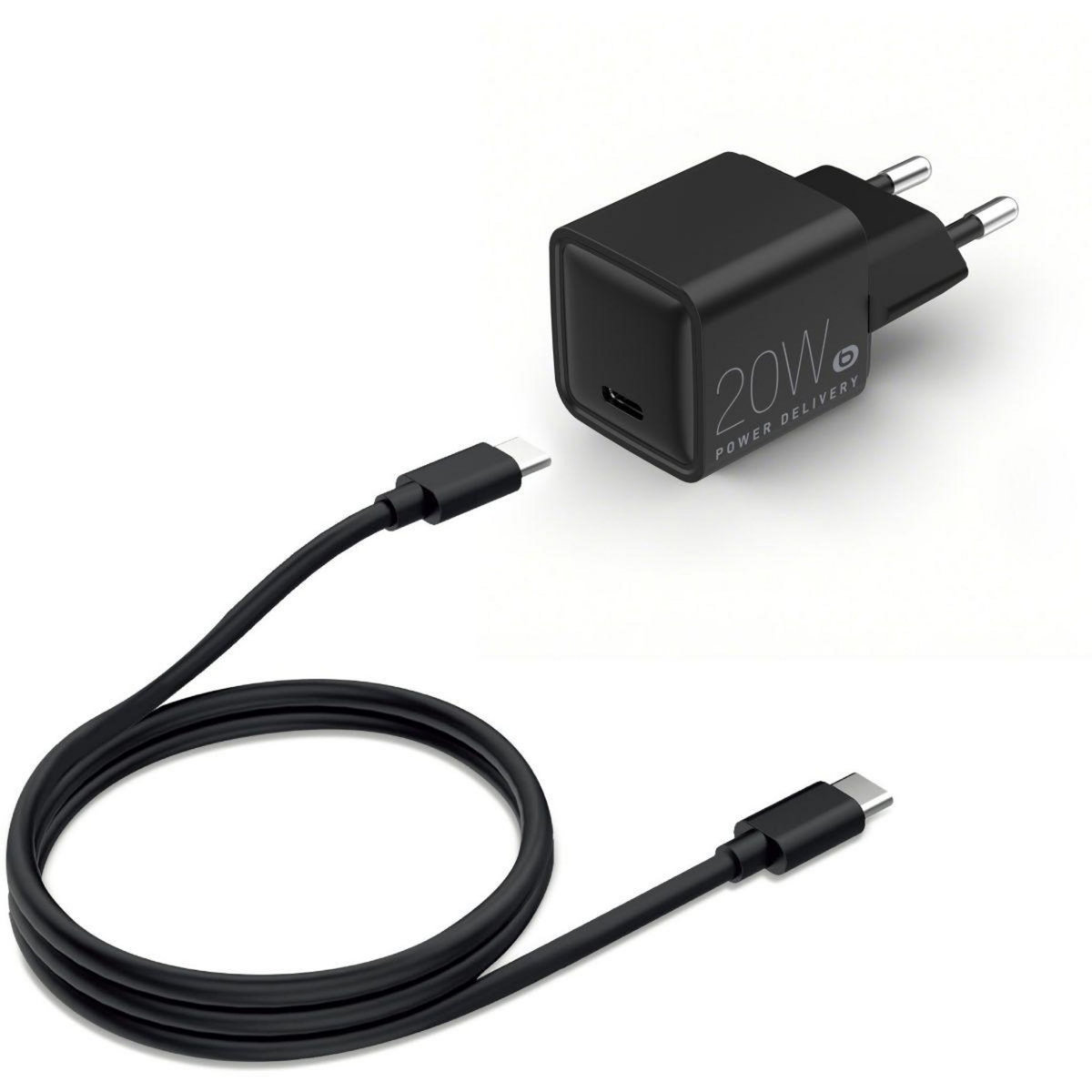 ESSENTIEL B Chargeur + câble 20W PowerDelivery USB-C + Câble USB-C 1M