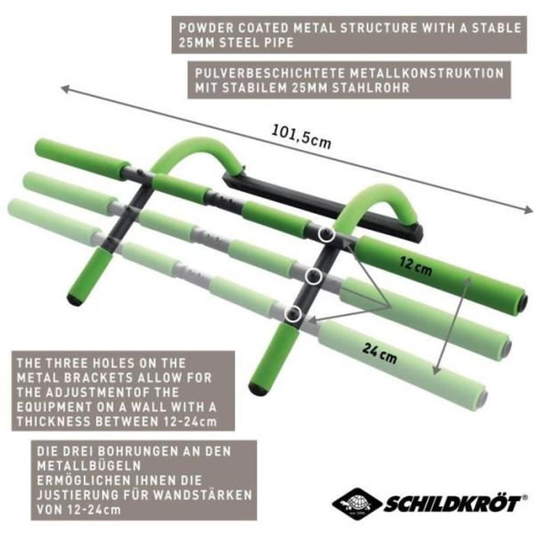 Voir la diapositive 2 : SCHILDKROT Barre porte de traction -multifonctionnelle - schildkröt