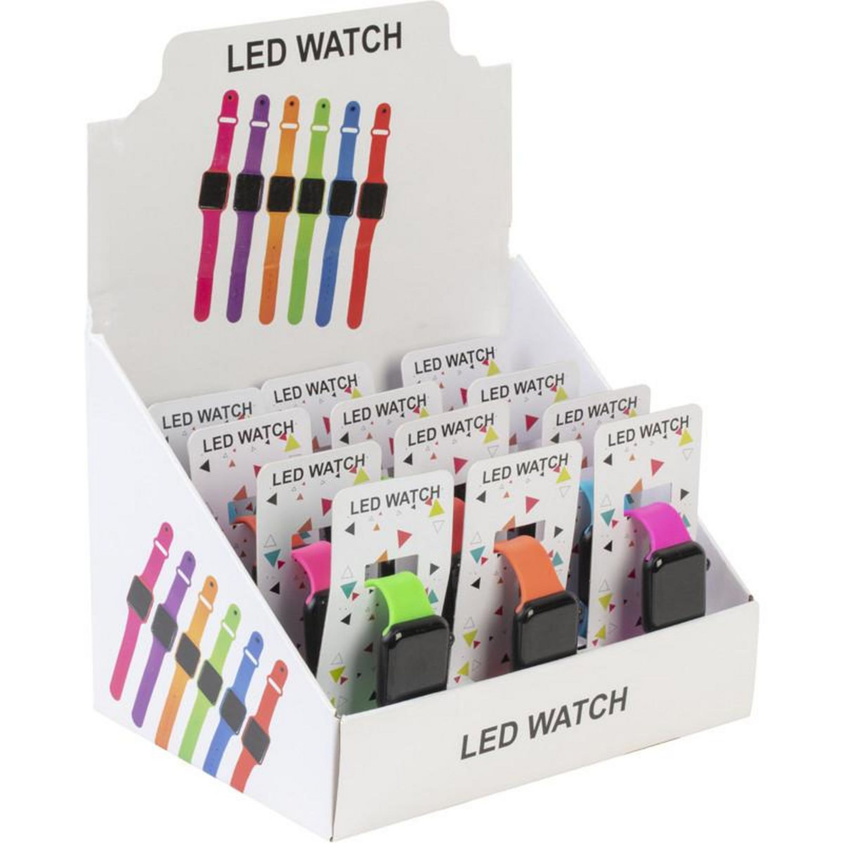 MONTRE SILICONE LED Assortiment, modèle choisi aléatoirement EW 210036