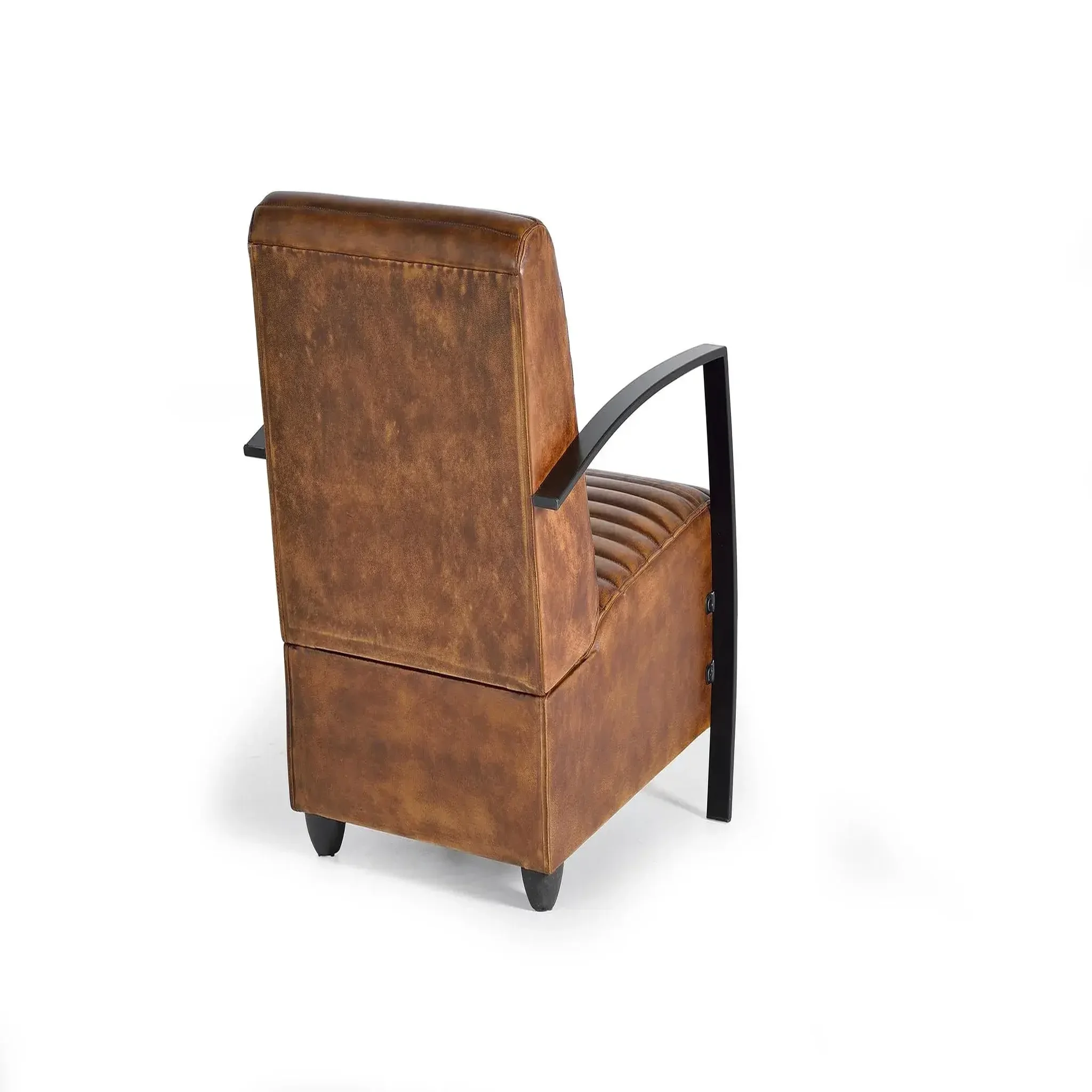 Voir la diapositive 3 : GINER Y COLOMER SL Fauteuil en cuir 75 cm style industriel vintage