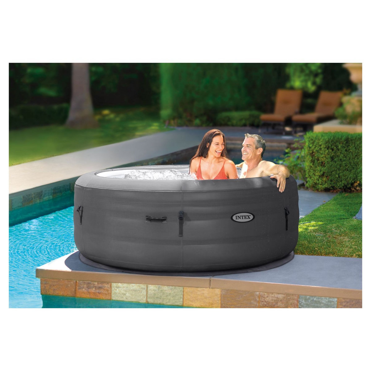 INTEX Spa gonflable rond - 2/4 places - Diam 1,96 m x 66 cm ACCESS