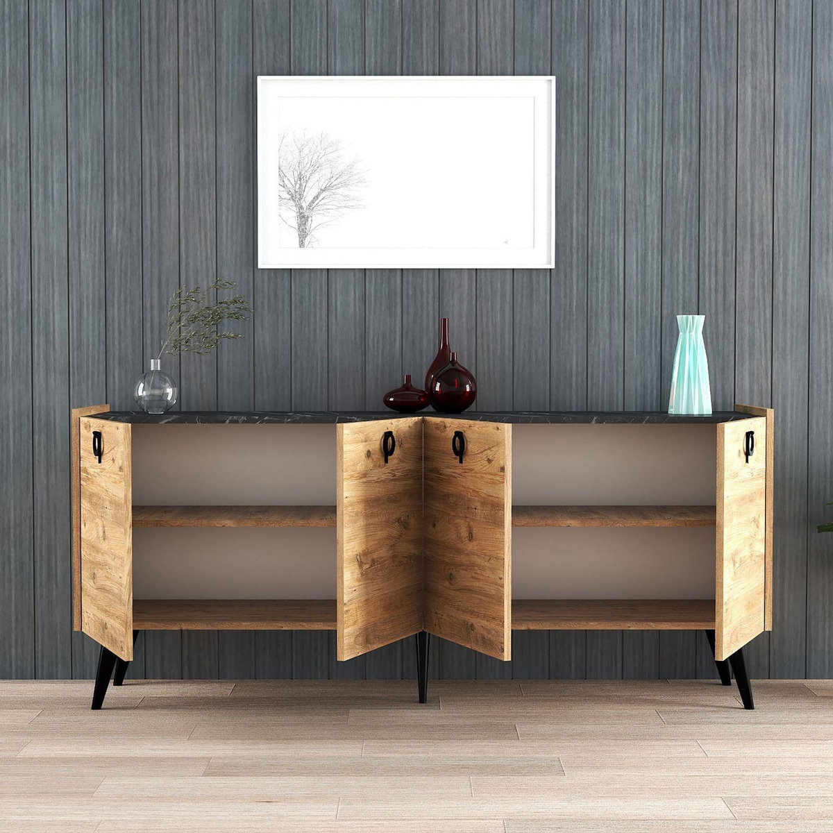 Habitat et Jardin Buffet en bois  Kaya  - 180 x 40 x 79 cm - Marron