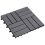 Voir la diapositive 1 : VIDAXL Carreaux de terrasse 10pcs Delavage gris 30x30 cm Acacia solide