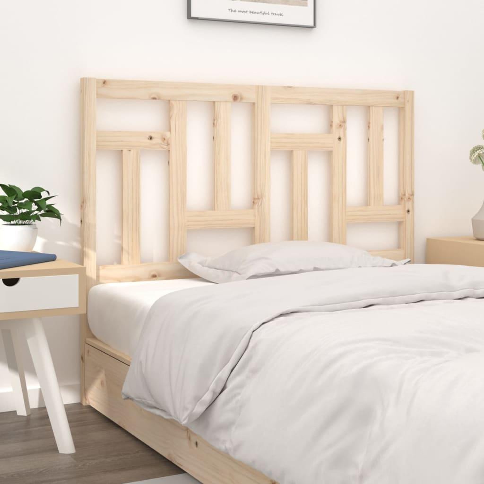 Voir la diapositive 1 : VIDAXL Tete de lit 205,5x4x100 cm Bois massif de pin