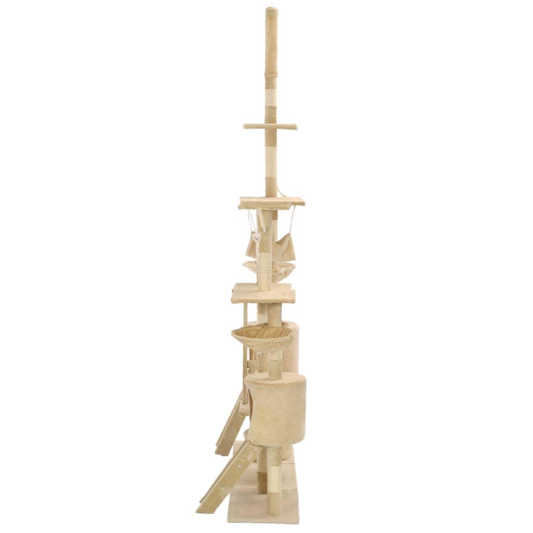 Voir la diapositive 4 : VIDAXL Arbre a chat avec griffoirs en sisal 230-250 cm Beige