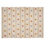 Atmosphera Kids Tapis enfant rectangle à pompons multicolores - 120 x 170 cm