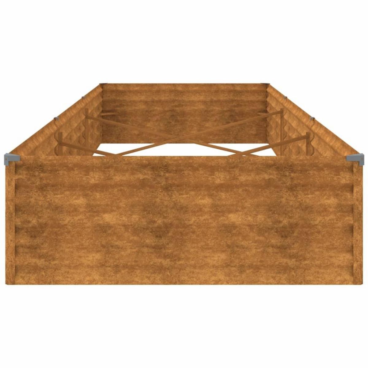 VIDAXL Lit sureleve de jardin 291x100x36 cm acier corten