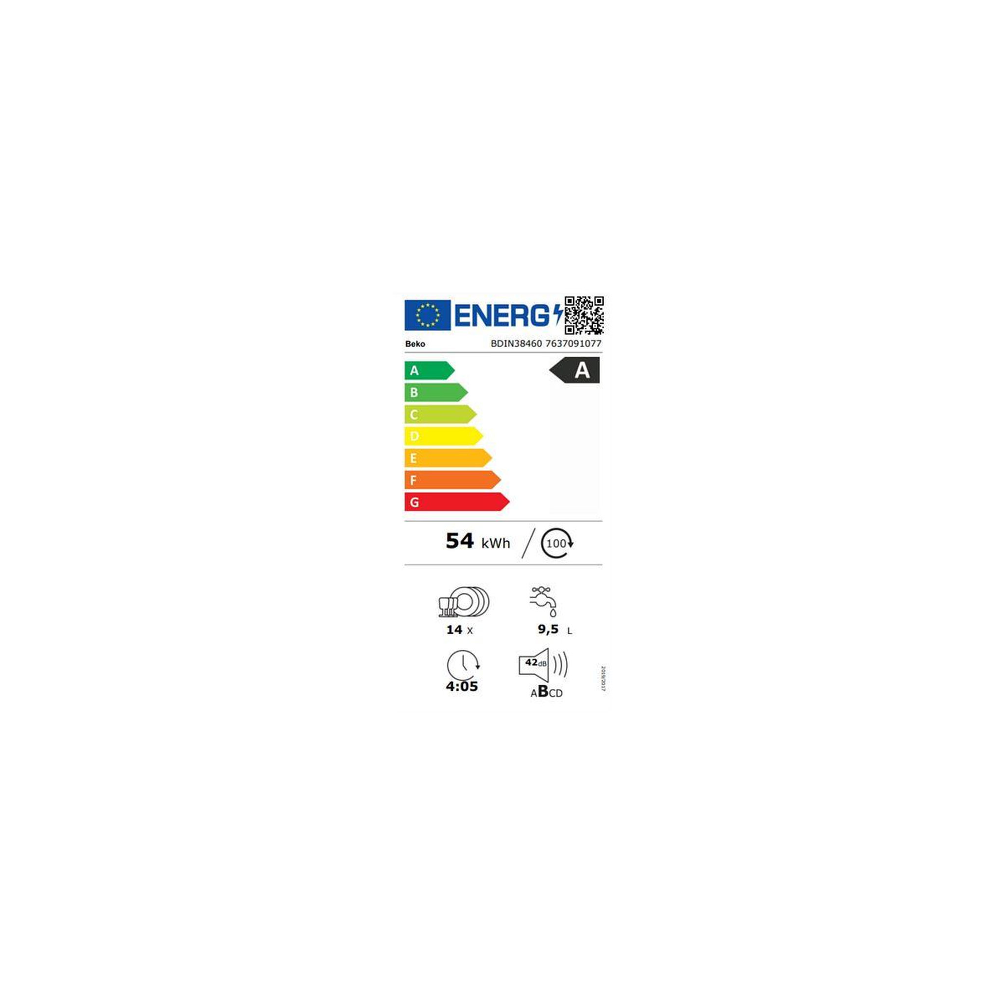 Voir la diapositive 6 : Beko Lave vaisselle encastrable bdin38460