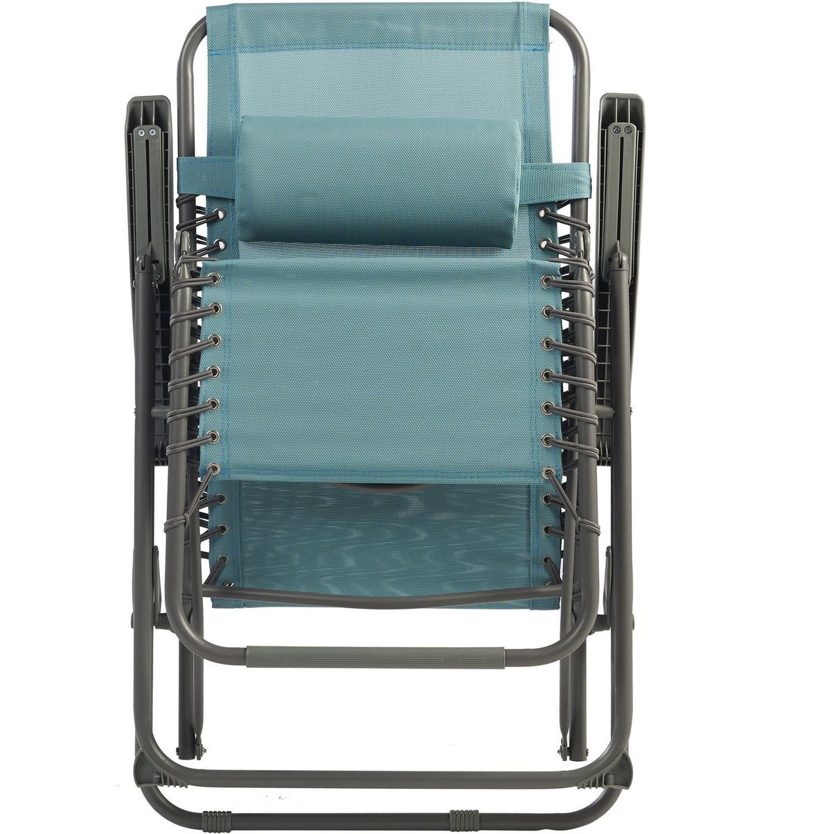 GARDENSTAR Fauteuil de jardin multipostions relax - Acier/textilène - Bleu