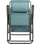 Voir la diapositive 5 : GARDENSTAR Fauteuil de jardin multipostions relax - Acier/textilène - Bleu