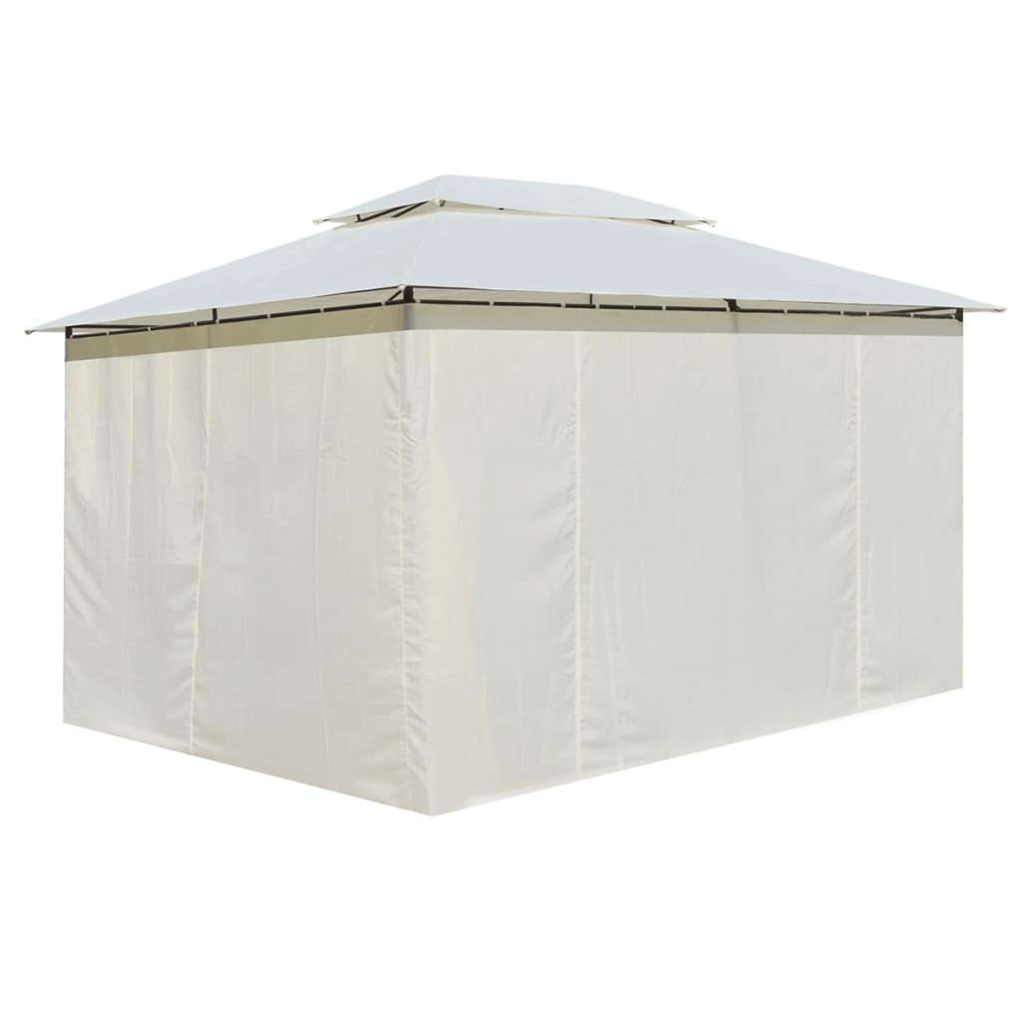 Voir la diapositive 3 : VIDAXL Tonnelle avec rideaux 4 x 3 m Blanc