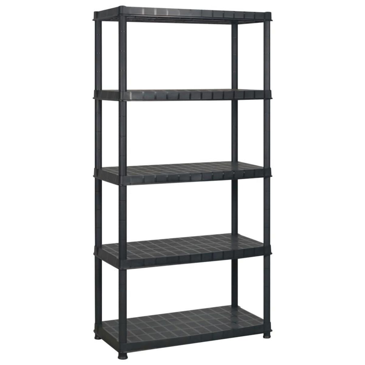 VIDAXL Etagere de rangement 5 niveaux Noir 274,5x45,7x185 cm Plastique