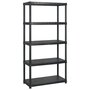 Voir la diapositive 2 : VIDAXL Etagere de rangement 5 niveaux Noir 274,5x45,7x185 cm Plastique