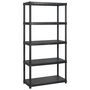 Voir la diapositive 2 : VIDAXL Etagere de rangement 5 niveaux Noir 274,5x45,7x185 cm Plastique