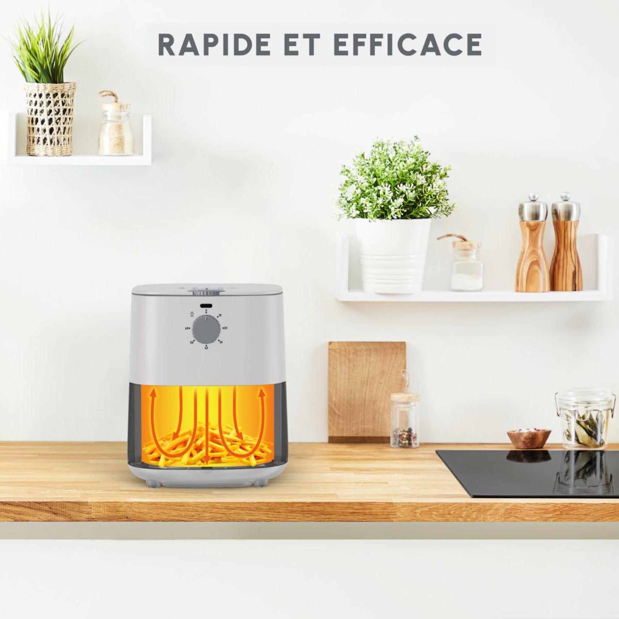 Voir la diapositive 3 : MOULINEX Friteuse sans huile easy fry essential nube ez130a20