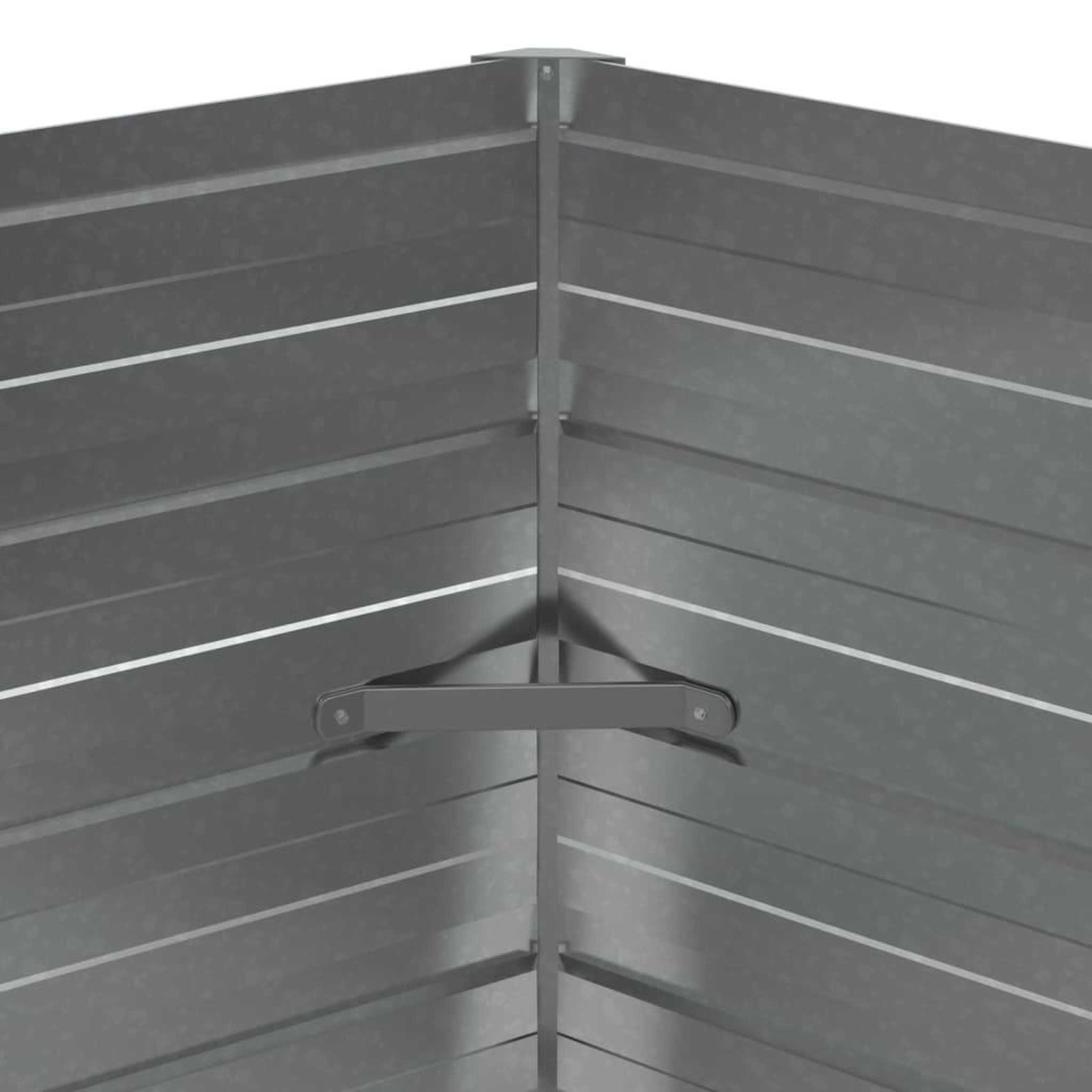 Voir la diapositive 4 : VIDAXL Lit sureleve de jardin 129x45 cm Acier galvanise Argente
