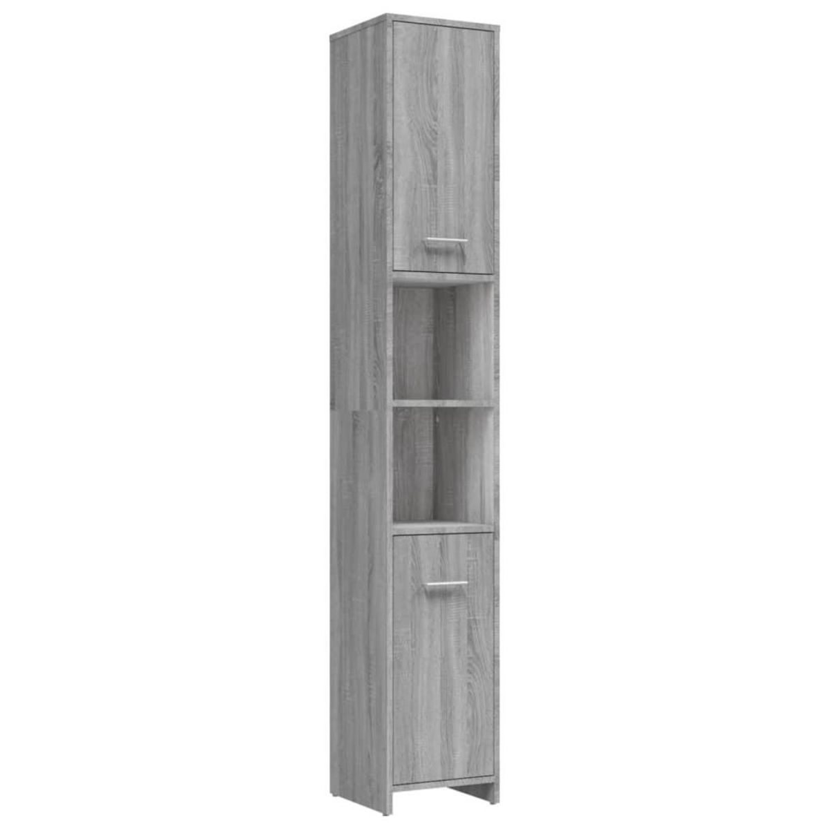 VIDAXL Armoire de bain Sonoma gris 30x30x183,5 cm Bois d'ingenierie