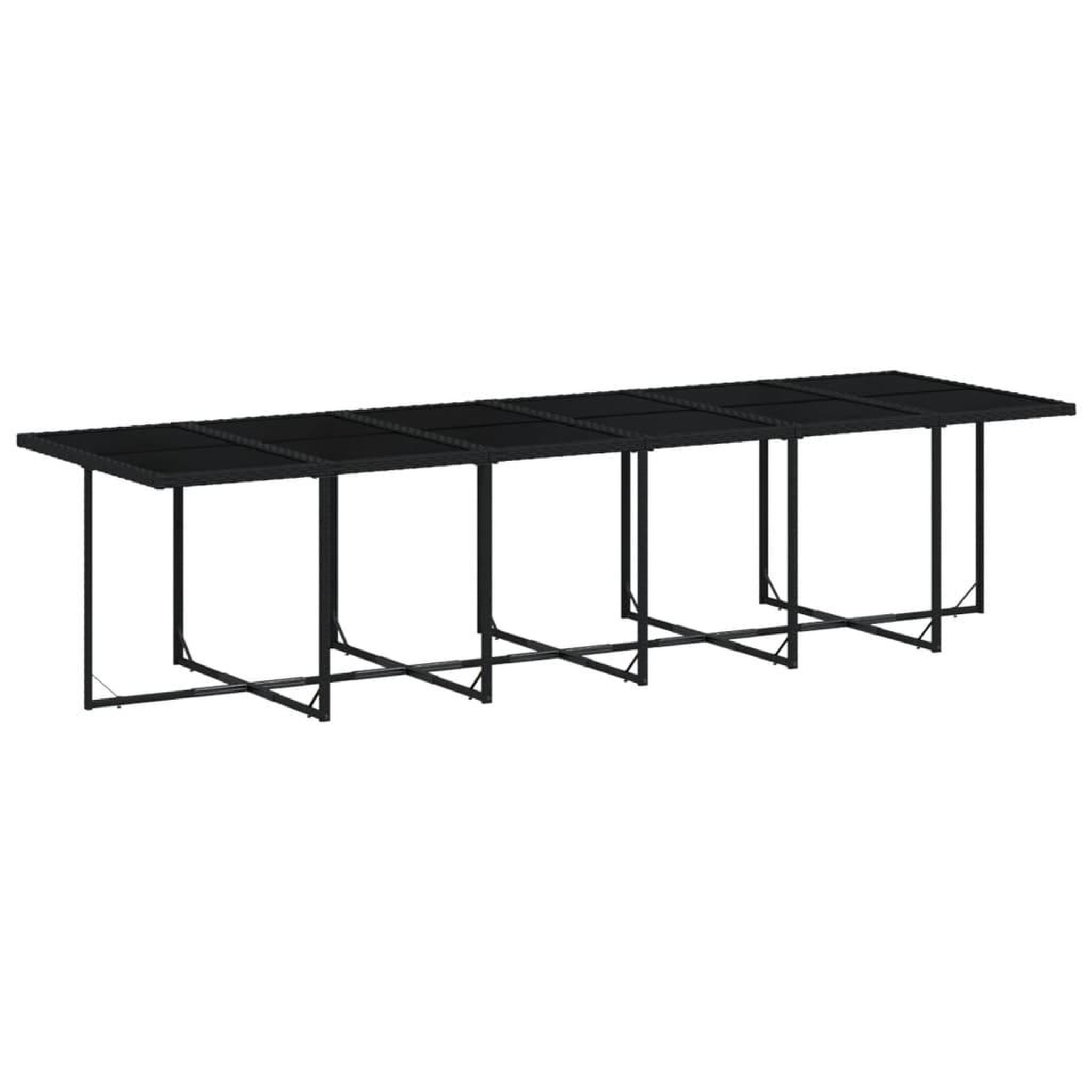 Voir la diapositive 3 : VIDAXL Ensemble a manger de jardin 17 pcs coussins noir resine tressee