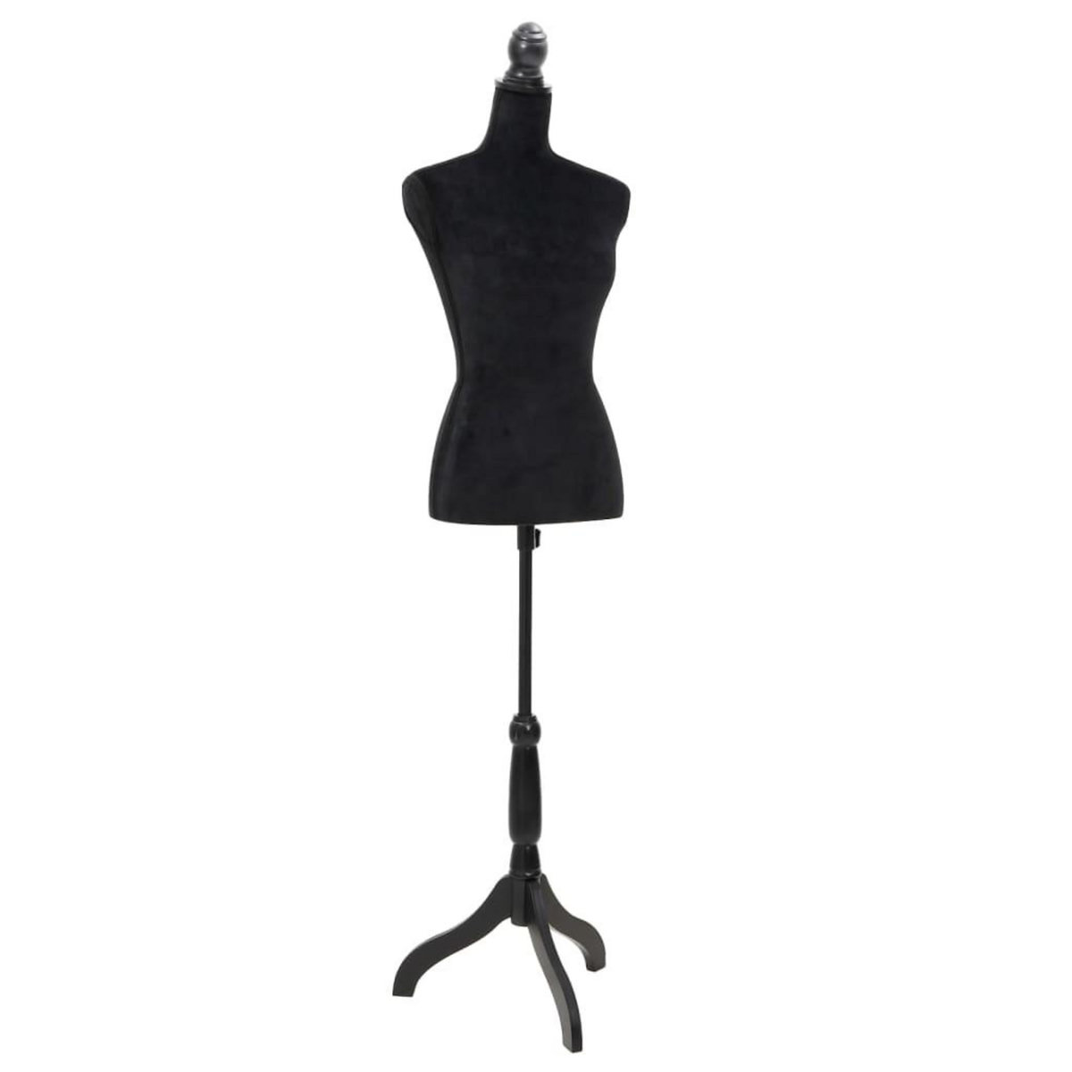VIDAXL Buste de couture Mannequin de Femme Noir