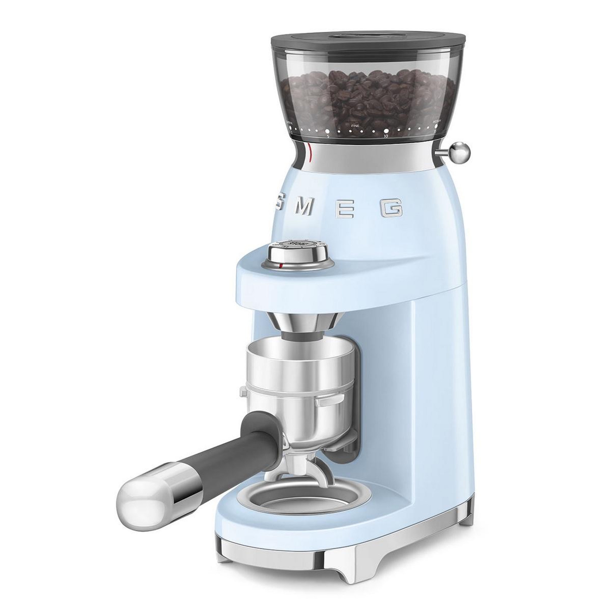 Voir la diapositive 3 : SMEG Moulin à café 240g 150w bleu azur - cgf03pbeu