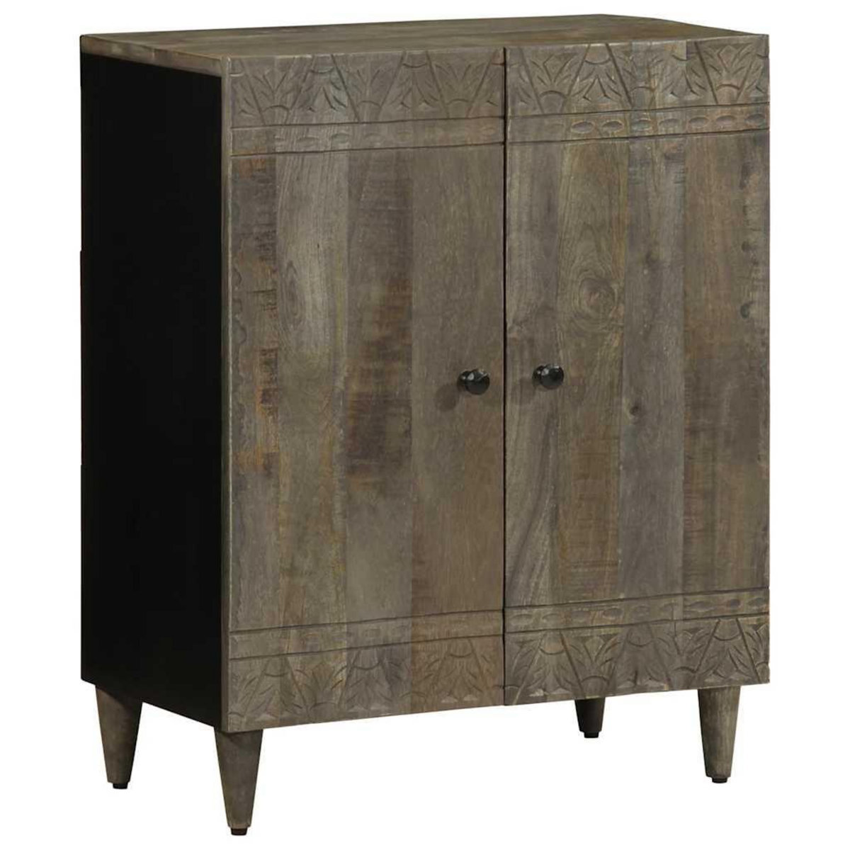 VIDAXL Buffet gris clair 60x33,5x75 cm bois de manguier massif