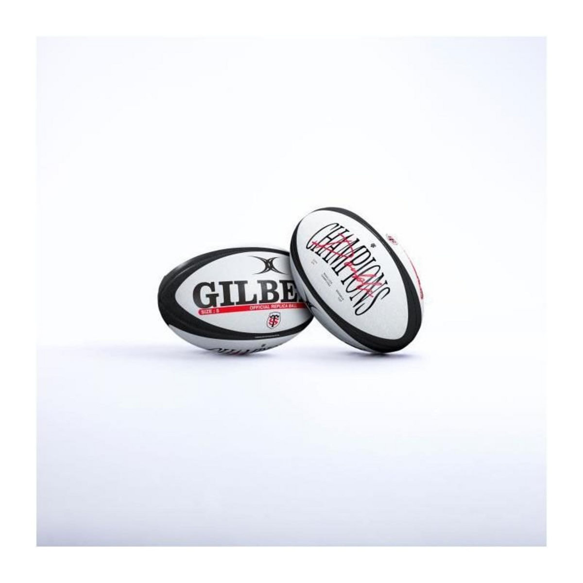 GILBERT Ballon de rugby - Stade Toulousain - GILBERT - Replica double champion - Taille 5