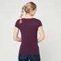 Voir la diapositive 2 : INEXTENSO T-shirt manche courte violet uni femme