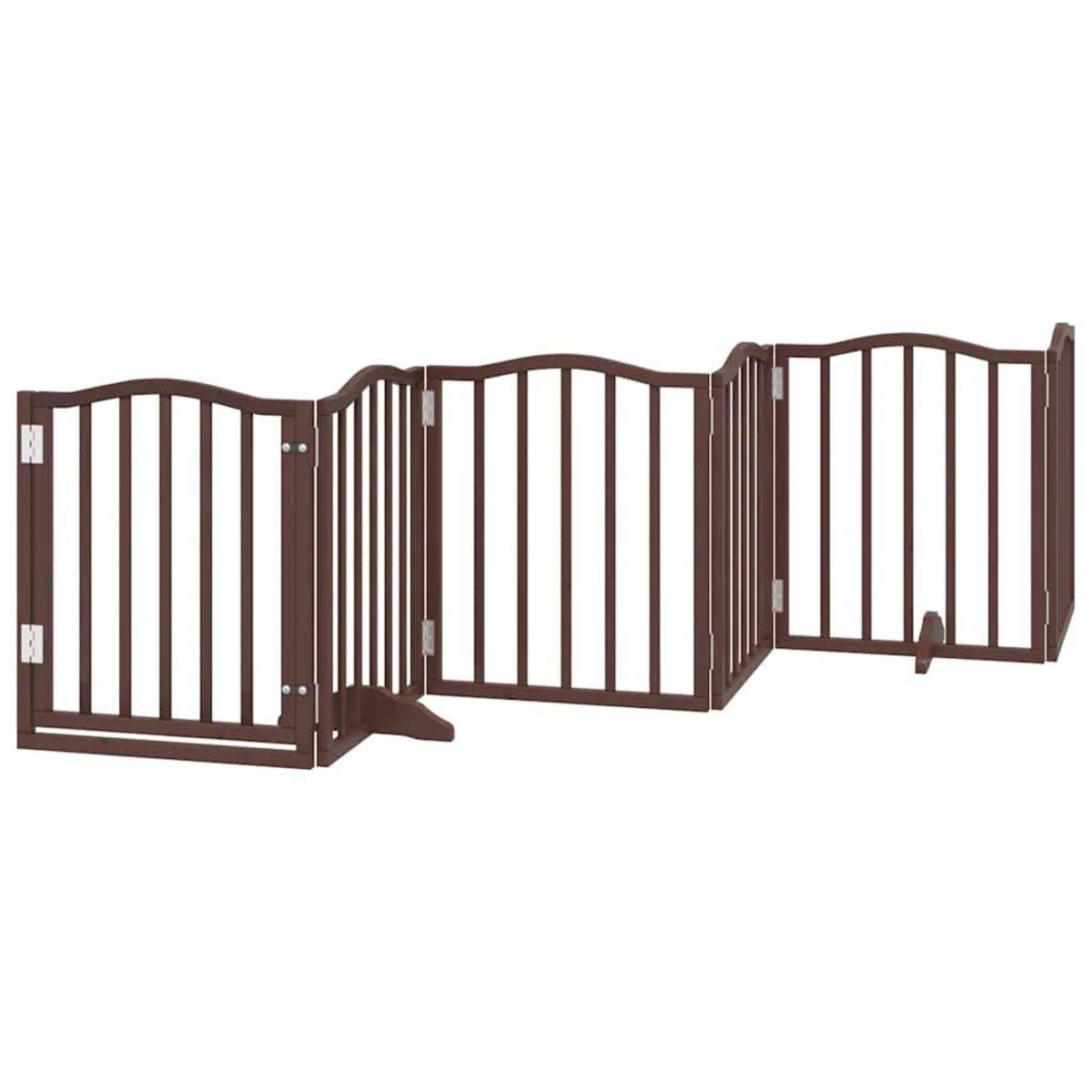 VIDAXL Barriere pour chien porte pliable 15 panneaux bois de peuplier