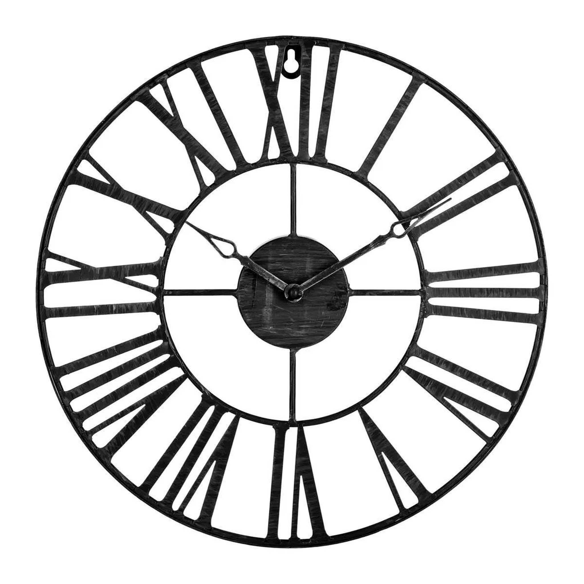 ATMOSPHERA Pendule vintage en métal  time  36cm noir