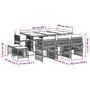 Voir la diapositive 6 : VIDAXL Ensemble a manger de jardin 11pcs avec coussins gris poly rotin