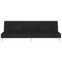 Voir la diapositive 4 : VIDAXL Canape-lit a 2 places avec deux oreillers noir tissu