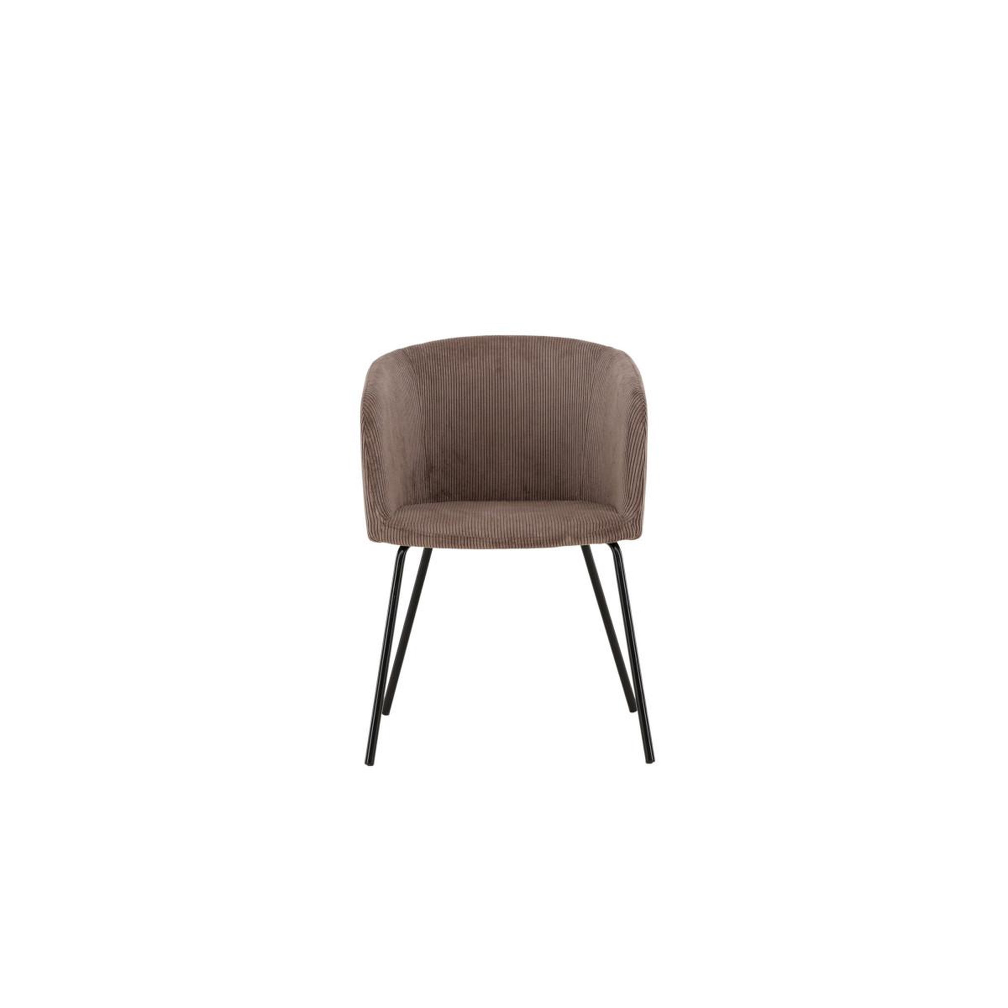 Voir la diapositive 3 : Paris Prix Chaise en velours côtelé  berit  78cm marron