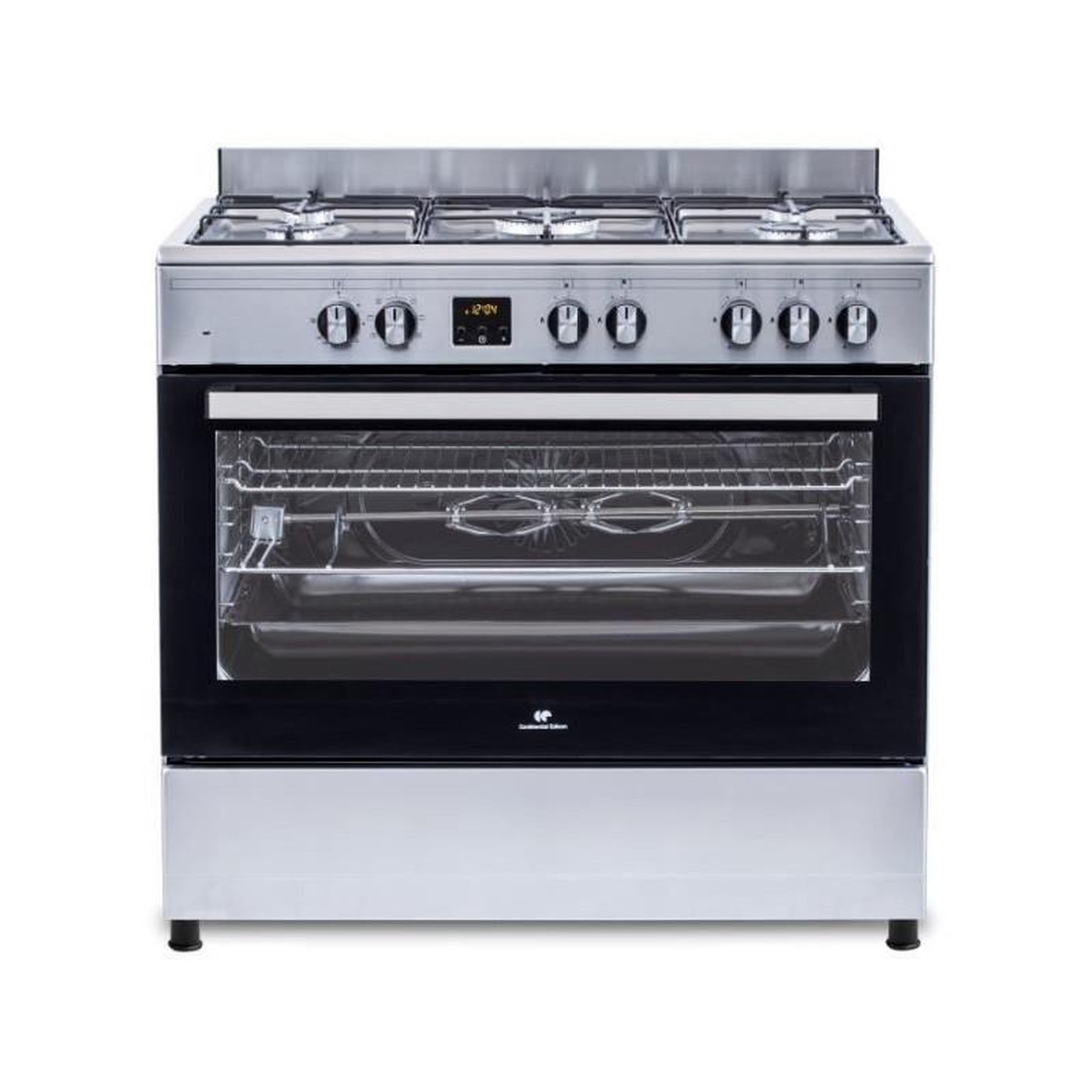 CONTINENTAL EDISON Cuisinière piano four multifonction catalyse 95L inox 90cm affichage numérique CONTINENTAL EDISON - CECP9060IXDD