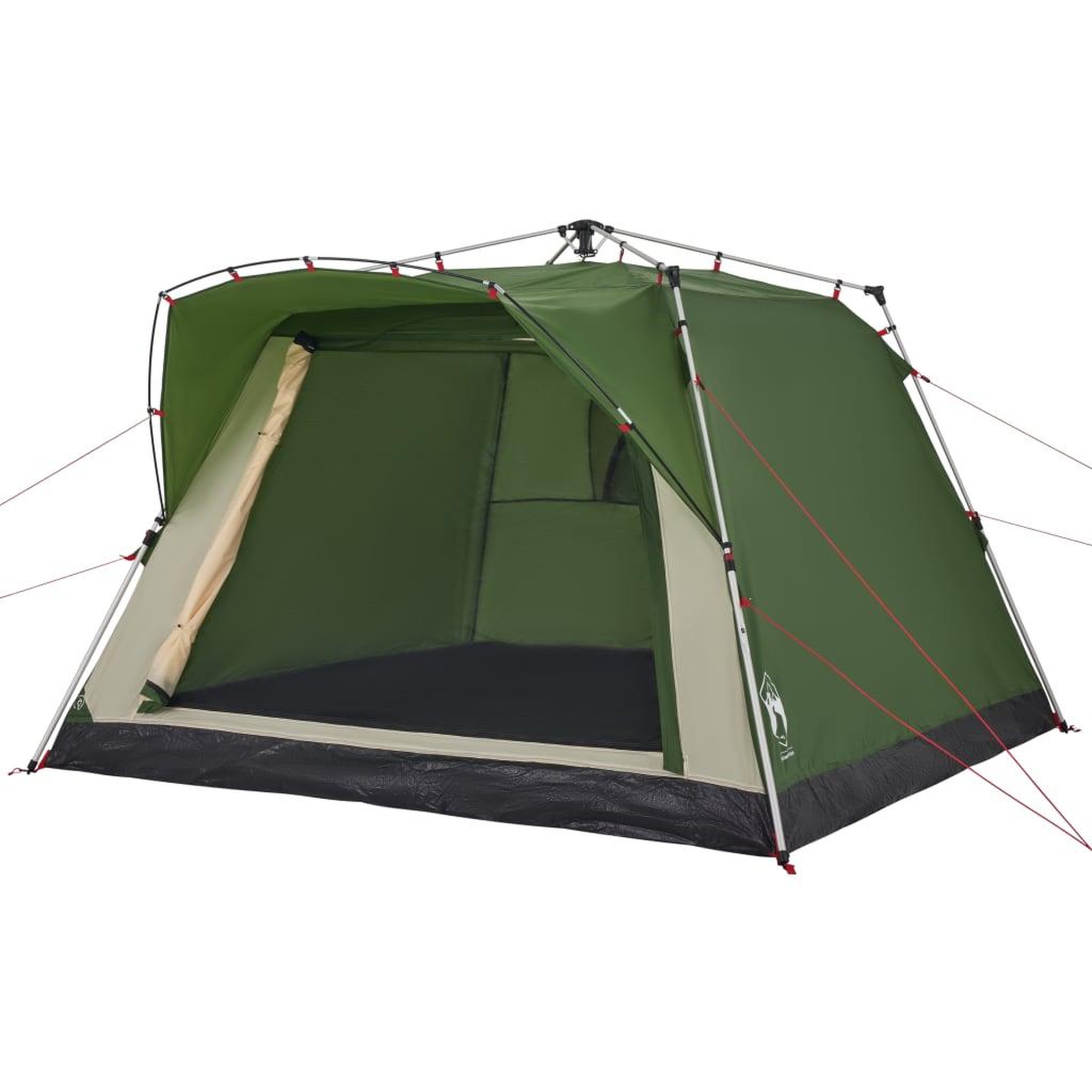 Voir la diapositive 4 : VIDAXL Tente de camping cabine 4 personnes vert liberation rapide