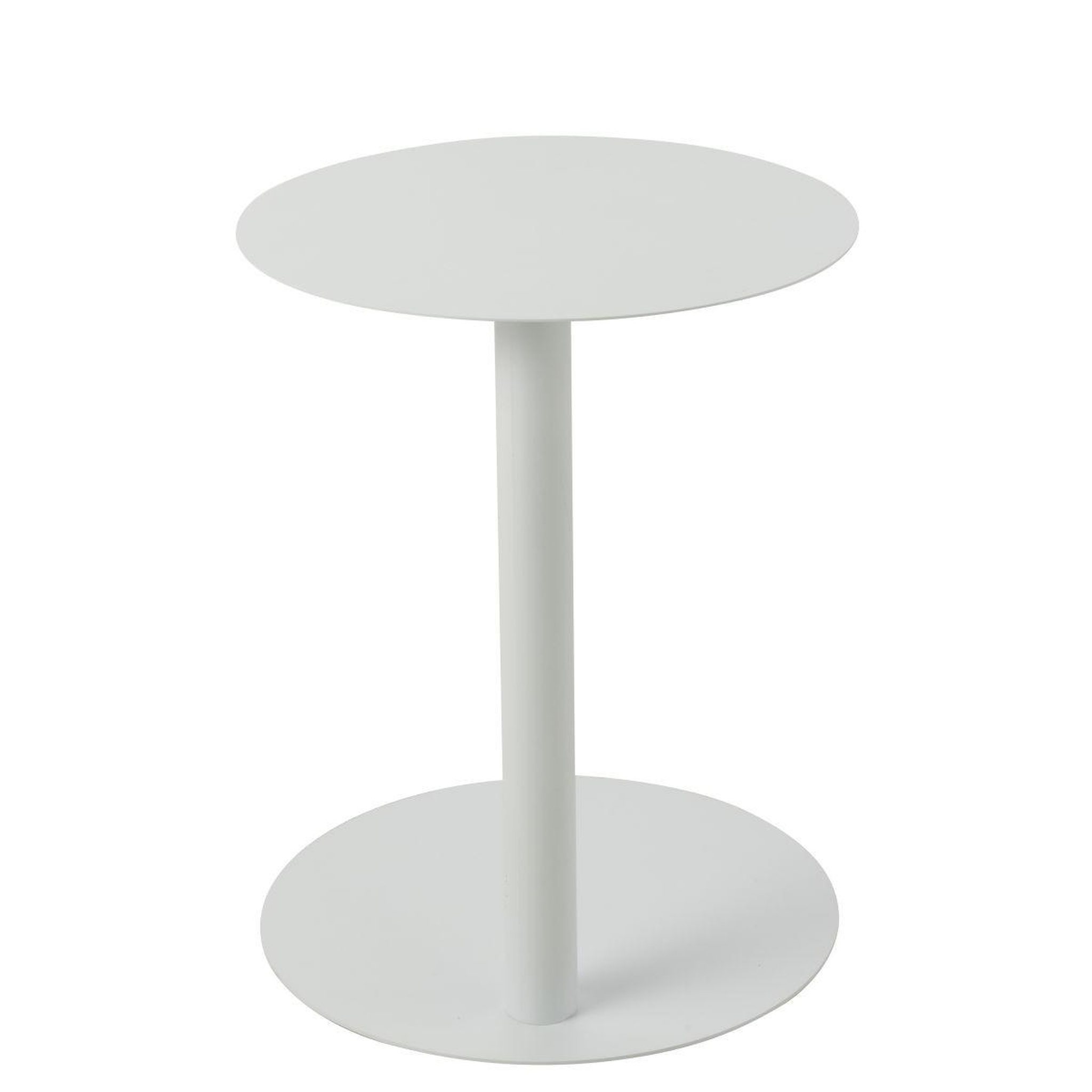 Voir la diapositive 2 : J-LINE Table d'appoint ronde en métal  reva  50cm blanc